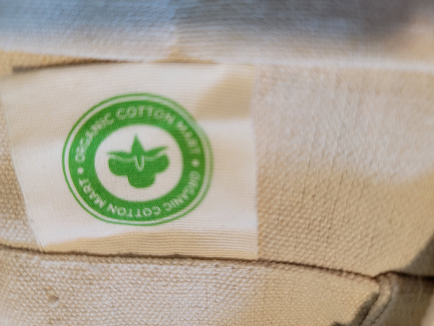 Jumbo Sized Organic Cotton Reusable Market Tote Bag