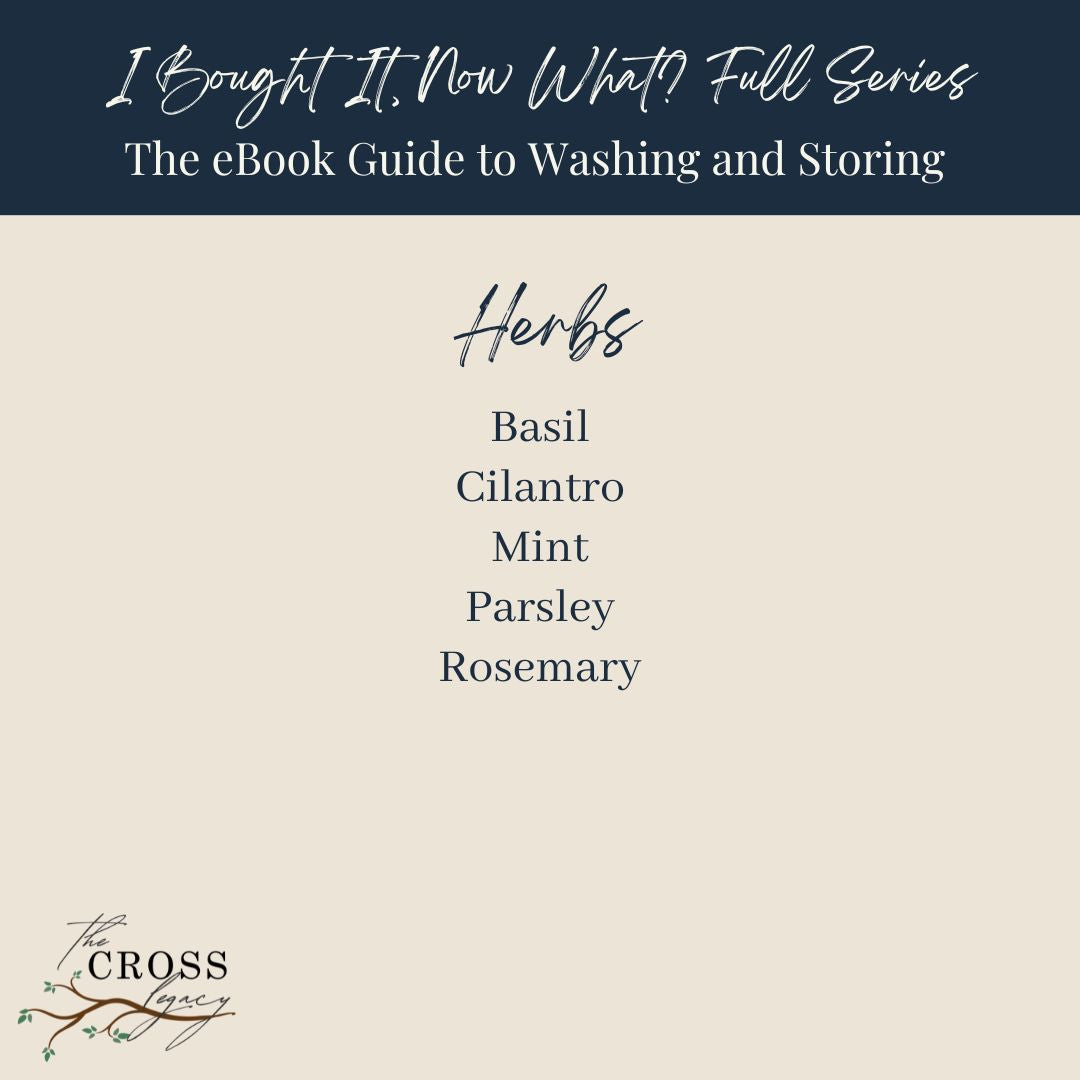 Graphic showing all the Herbs included in the 'I Bought It, Now What?' 3 eBook Series