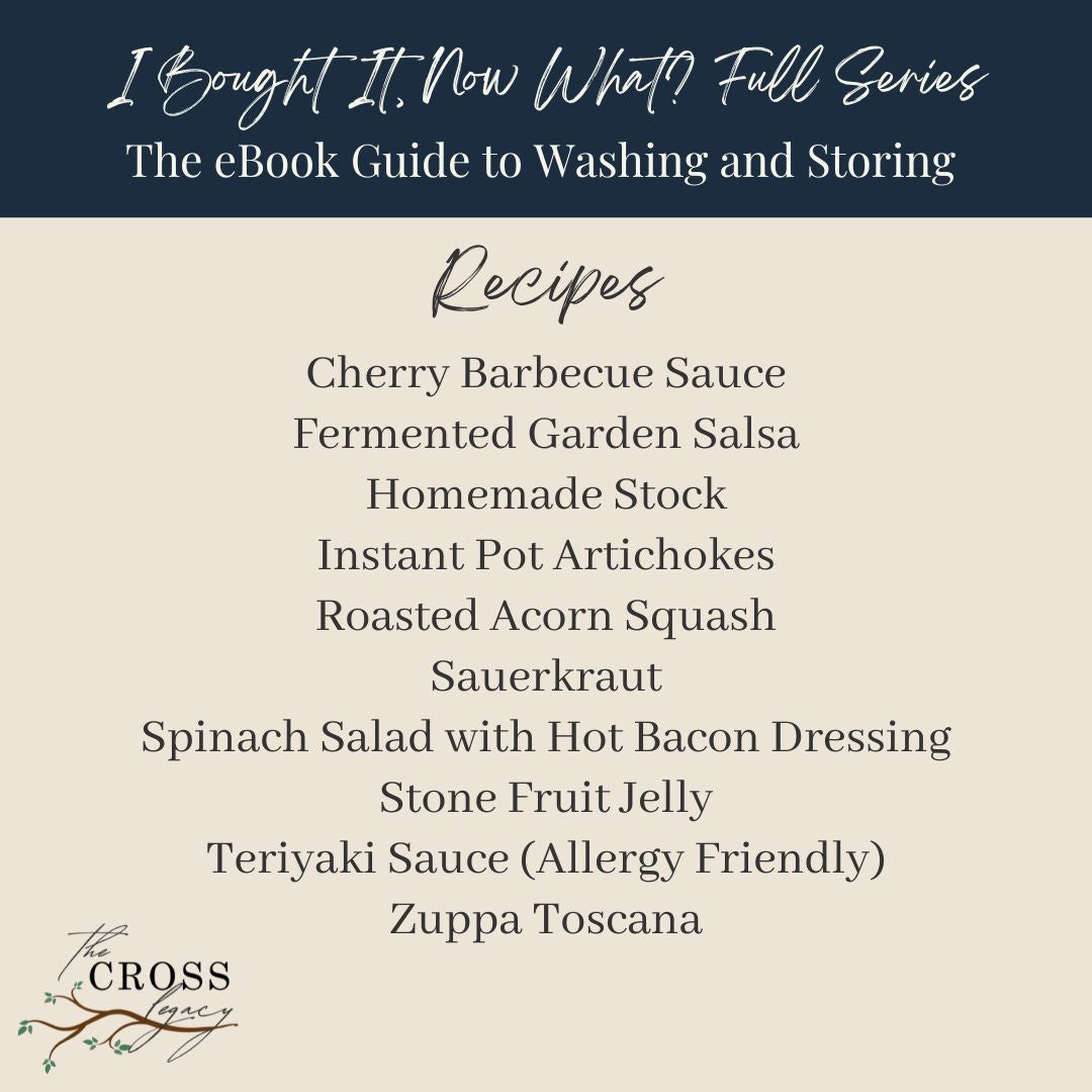 Graphic showing all the Recipes included in the 'I Bought It, Now What?' 3 eBook Series