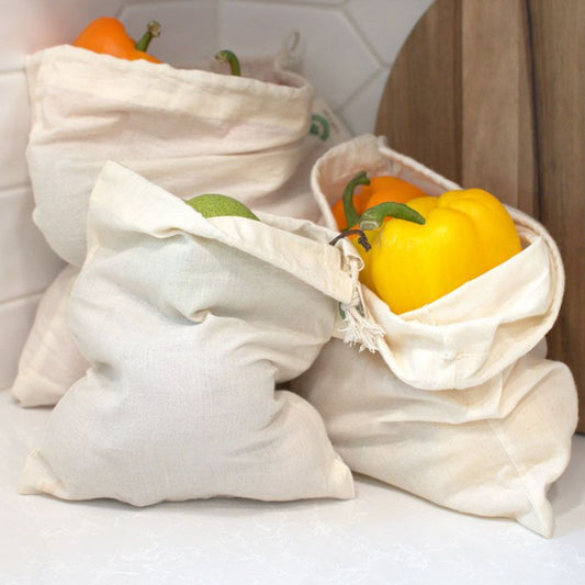 Organic Cotton Muslin Reusable Grocery Bag