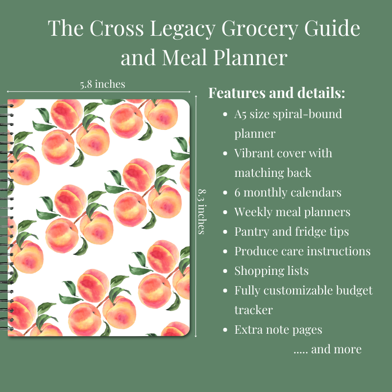 The Cross Legacy Grocery Guide and Meal Planner: Orchard Peach