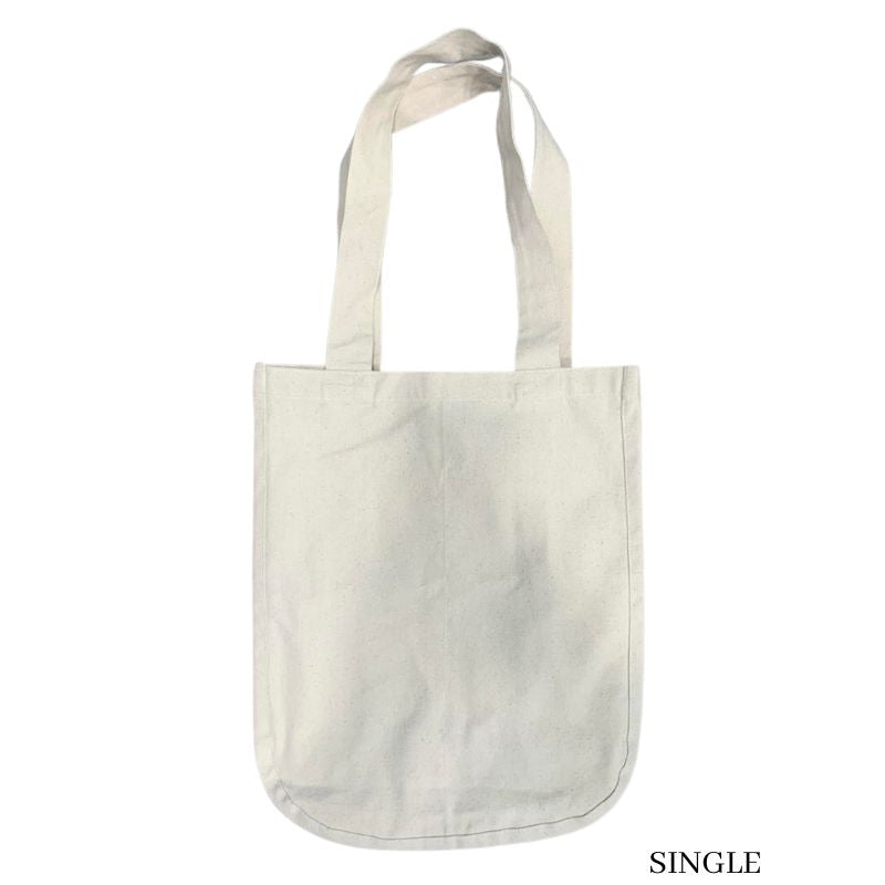 Single organic cotton canvas market bag