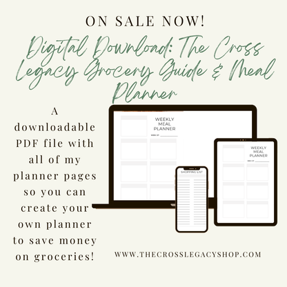 Digital Download: The Cross Legacy Grocery Guide and Meal Planner