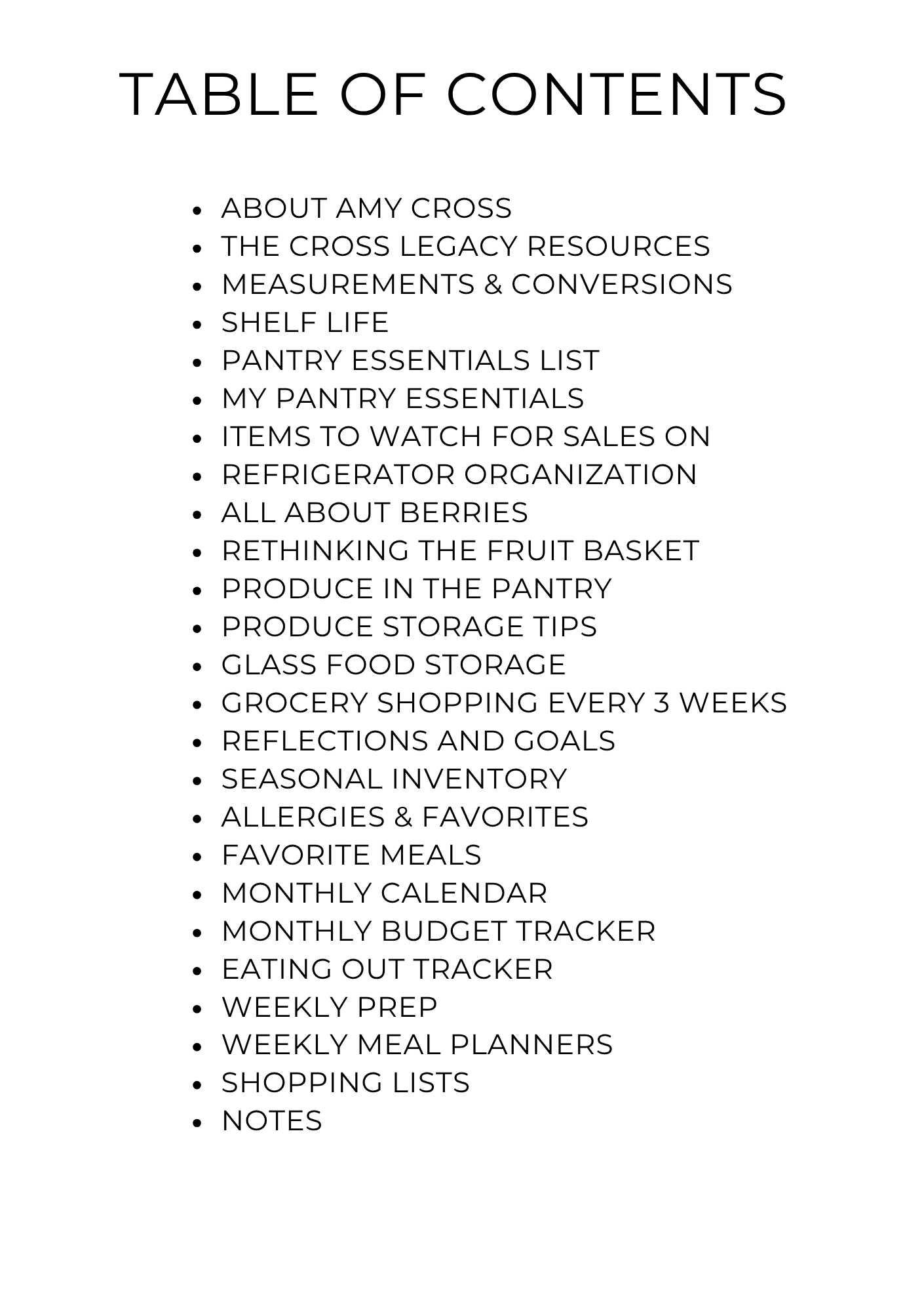 Digital Download: The Cross Legacy Grocery Guide and Meal Planner