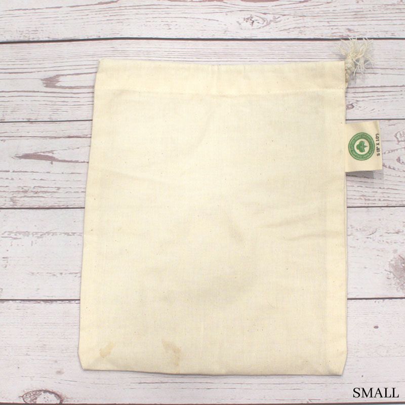 Organic Cotton Mart Muslin Reusable Bags - 3 Pack - Sevananda Natural Foods Market - Delivered by Mercato