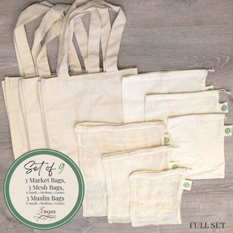 Cotton hot sale grocery bags