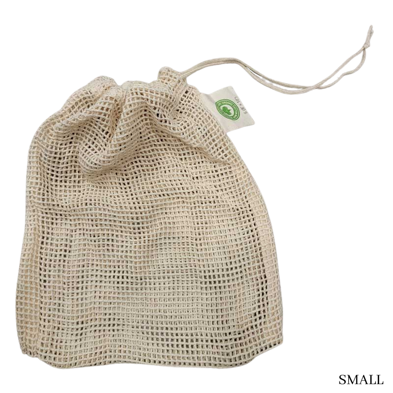 Small 100% Organic Cotton mesh produce bag