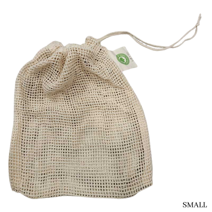 Small 100% Organic Cotton mesh produce bag