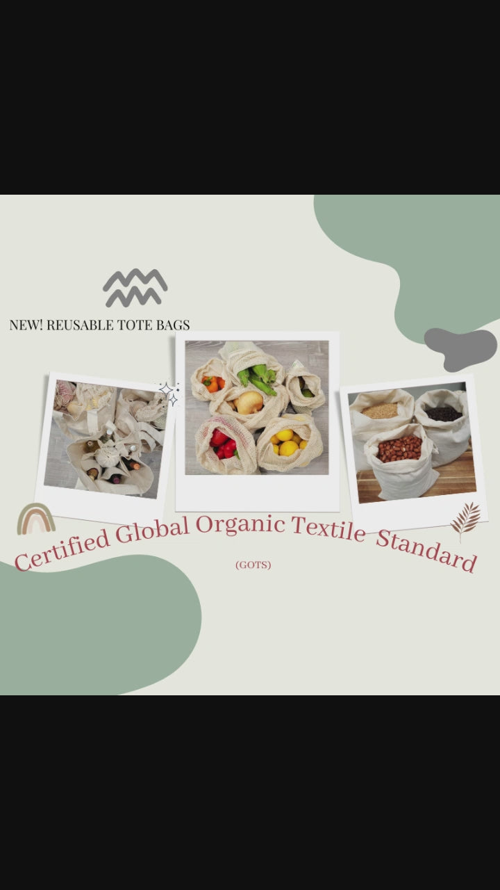 Organic Muslin Produce Bags (set of 3) – Shop Farmhouse on Main Street